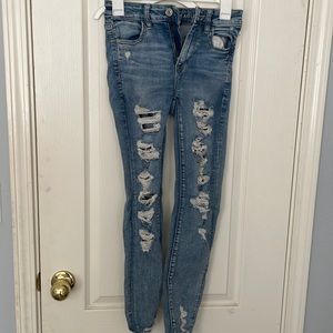 American Eagle Ne(X)t level stretch ripped skinny jeans.